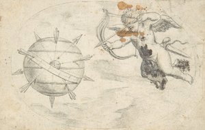 丘比特向世界地球仪射箭，1608年或之前不久。 作者 奥托·范·维恩。