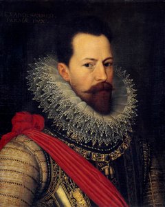 荷兰总督帕尔马公爵亚历山大（亚历山德罗）法尔内塞的肖像（1545-1592 年） Octavius Van Veen（或 Vaenius 或 Venius）（1556-1629 年）1585 年大约在太阳时期作画。 0.58 X 0.48 m 布鲁塞尔，皇家美术博物馆 作者 奥托·范·维恩