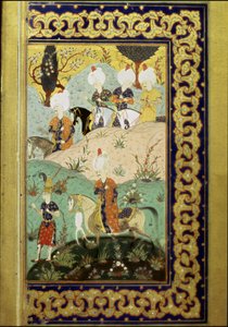 奥斯曼帝国：代表苏丹塞利姆我在马背上称其为可怕的（1470-1520）。 Sultan Selim I. (Ms. FY1330, fol. 27) 16 世纪的“Divan”（诗集）缩影。 伊斯坦布尔，大学图书馆 作者 奥斯曼帝国学校