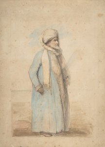 穿着东方服装的大胡子男人，约1780年。