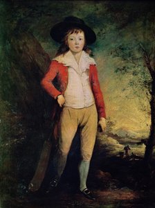 William Seward的肖像与板球蝙蝠，c.1788-91