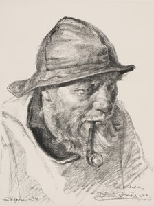 斯卡根渔民的头像 作者 Peder Severin Krøyer