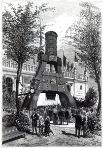 1878年在巴黎举行的世界博览会：1878年在香榭丽舍大街举行的Le Creusot Power锤子 作者 费拉特