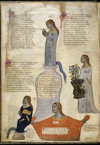 来自Regia Carmina的四个缪斯，Convenevole da Prato 作者 帕西诺迪布奥纳吉达