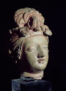 头像，来自Gandhara，Greco-Buddhist风格，1至4世纪（灰泥） 作者 巴基斯坦学校