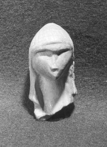 被称为Brassempouy维纳斯的女人的头，c。公元前21000年