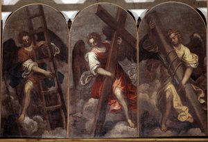 天使拿着激情的工具（绘画 作者 Palma Il Giovane