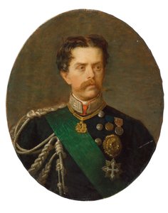 意大利国王翁贝托一世的肖像，1844-1900年。 作者 保罗·巴凯蒂