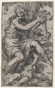 Cupid and Apollo with a lyre, ca. 1568., ca. 1568. 作者 保罗·法里纳蒂