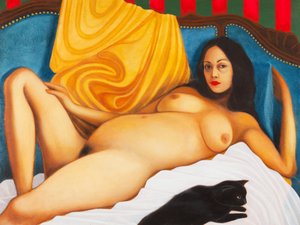 芭芭拉与斗牛士》，2016 年（木板油画）