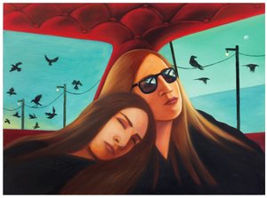 神话 4 号：阿尔忒弥斯，2025 年（木板油画）