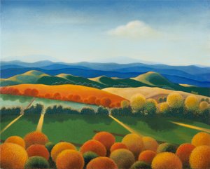 Paysage n°1，2015（木板油画）