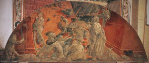 洪水和水域的沉降，1447-48（壁画转移到帆布）（另见123194和123195） 作者 保罗·乌切洛