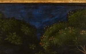 森林中的狩猎，c.1465-70油面板细节100861 作者 保罗·乌切洛
