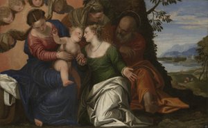 亚历山大圣凯瑟琳的神秘婚姻，c.1547-50 作者 保罗·韦罗内塞