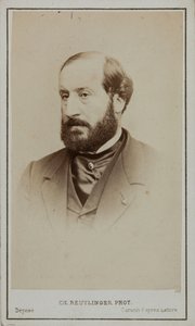 1820-1889年埃米尔-奥吉尔的肖像。