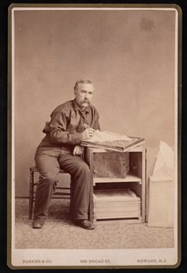 弗雷德-马瑟1833-1900年的肖像，1887年前。 作者 帕克公司