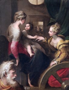 圣凯瑟琳的神秘婚姻（布面油画） 作者 Parmigianino (1503 40)（之后）