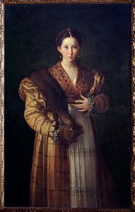 Antea 代表 Proetos 国王的 Sthenebee 妻子，她爱上了 Bellerophon（Stheneboea 或 Stheneboia 的肖像，Proteus 的配偶） - Girolamo Francesco Maria Mazzola dit Parmigianino 或 The Parmesan 的绘画（1503-1540）1530-1535 缪斯 作者 帕玛强尼诺
