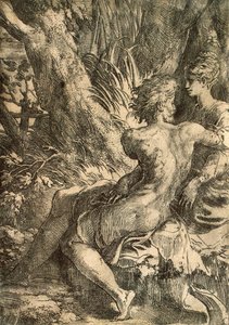 恋人，约1527年。   作者 帕玛强尼诺