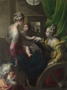 圣凯瑟琳的神秘婚姻，c。 1527-1530 作者 帕玛强尼诺