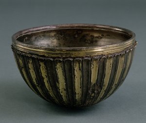 Parthian碗，伊朗，c.100-200 AD（银镀金）