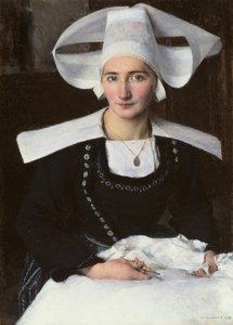 来自布列塔尼的女人，1886年。 作者 帕斯卡尔·阿道夫·让·达格南·布维莱