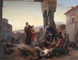 Ricciardino Langoscos Mutter auf der Suche nach ihrem toten Sohn 作者 帕斯夸莱·马萨克拉