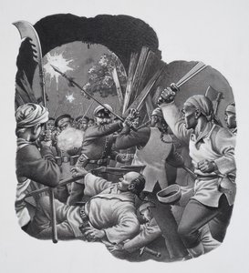 中国拳师（水粉纸本）