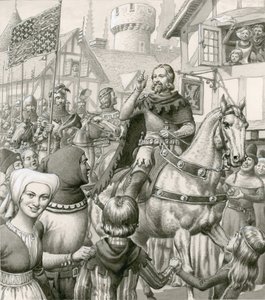 爱德华三世凯旋归来（水粉画，纸本）