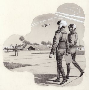 伊拉克空军的机库（水粉画，纸本）