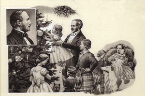 阿尔伯特亲王和皇家圣诞树（纸面水粉画）