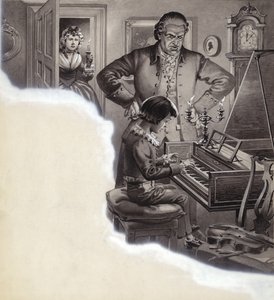 年轻的路德维希-凡-贝多芬（纸上水粉画）