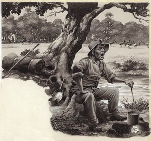 快乐的流浪汉（水粉画纸）
