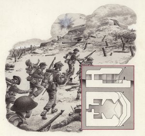 盟军入侵诺曼底（纸上水粉画）