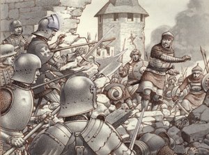 1522 年罗得岛之围（纸面水粉画）