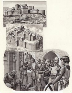 谢瓦利埃要塞（水粉画，纸本）