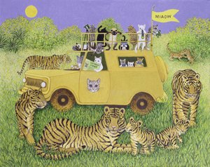 猫的野生动物园（布面油画） 作者 帕特·斯科特