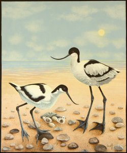 新一代》，2012 年（花布上的丙烯画）
