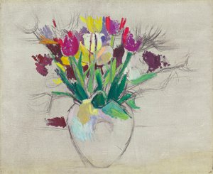 静物与花（布面油画）