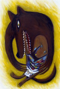 Patrizia La Porta 为《小红帽：狼》绘制的插图 作者 帕特里齐娅·拉波塔