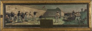 Arcueil-Cachan 市政厅草图：Le Tir，1888 年（布面油画）