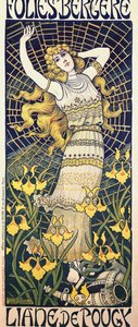 舞者 Liane de Pougy（1869-1950）在巴黎 Folies Bergere 的表演海报