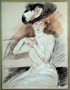 赫勒夫人。 绘画 Paul Helleu (1859-1927)，20 世纪。 巴约讷，博纳特博物馆 作者 保罗·塞萨尔·Helleu