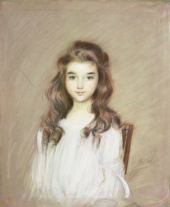 易北侯爵夫人的女儿，约1901年 作者 保罗·塞萨尔·Helleu