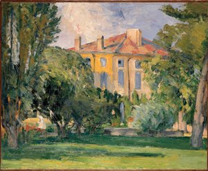 La Maison du Jas de Bouffan by 塞尚，保罗（1839-1906）。 布面油画，尺寸：59x71 作者 保罗·塞尚