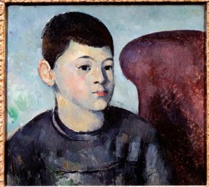 艺术家儿子的肖像 画作 Paul Cezanne (1839-1906) 1880 年 0,35x0,38 m 巴黎，橘园博物馆 作者 保罗·塞尚
