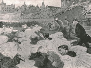 匆匆看到国王和王后离开修道院》，1902年。 作者 保罗·查尔斯·雷诺德