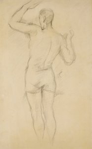 泳客站立；站立式泳客c。 1885-88 作者 保罗·塞尚
