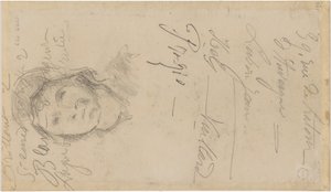 塞尚 - FWN 3005-52b，《路易-勒南之后》，戴帽子的女人，1884-1887 年 作者 保罗·塞尚